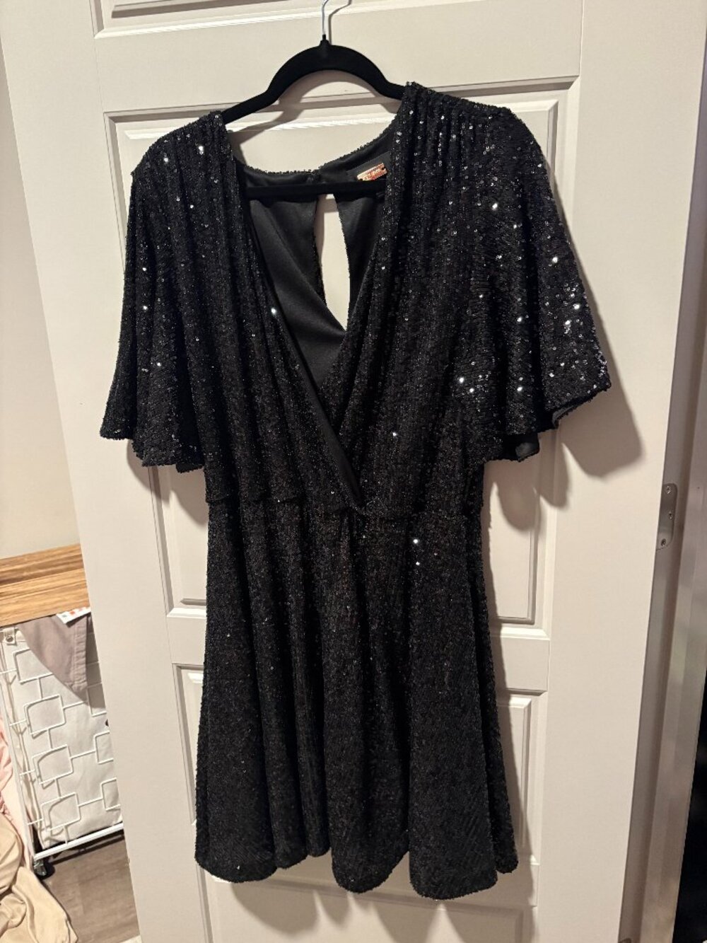 Alexia Admor Black Oakless Sequin Dress Size XL